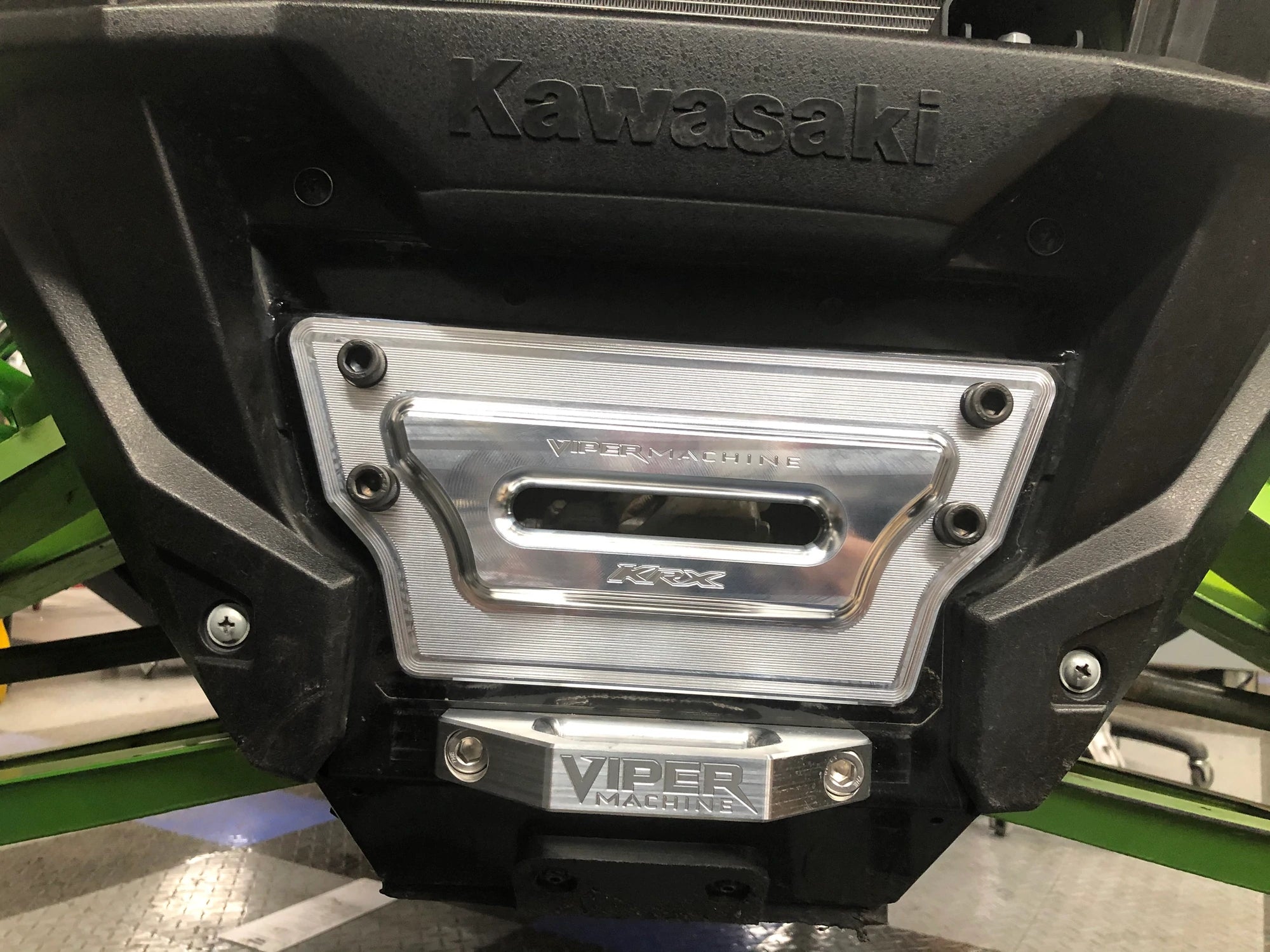 KRX 1000 Billet Winch Plate with Integrated Rope Hawse - G Life UTV Shop Parts