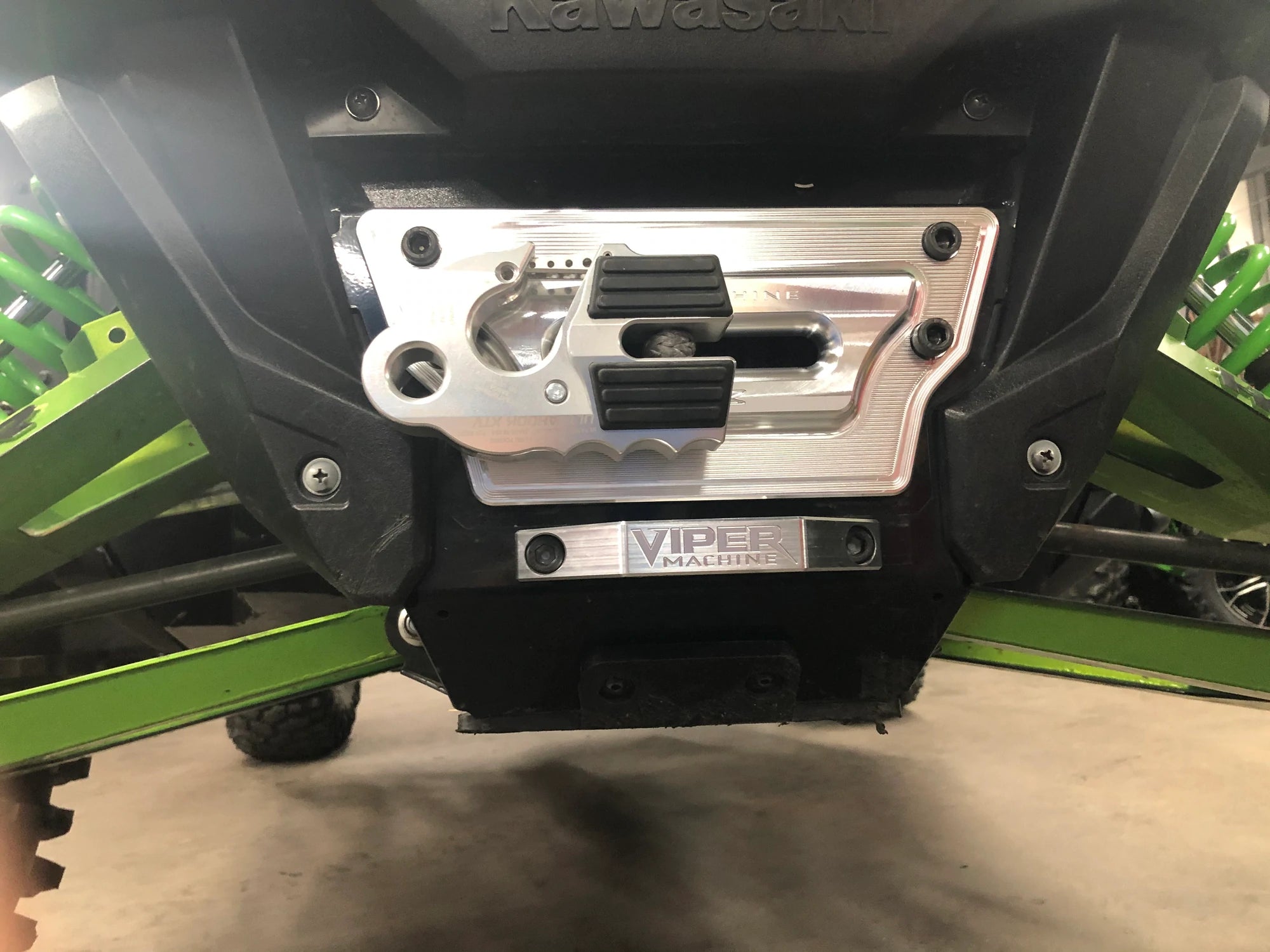 KRX 1000 Billet Winch Plate with Integrated Rope Hawse - G Life UTV Shop Parts