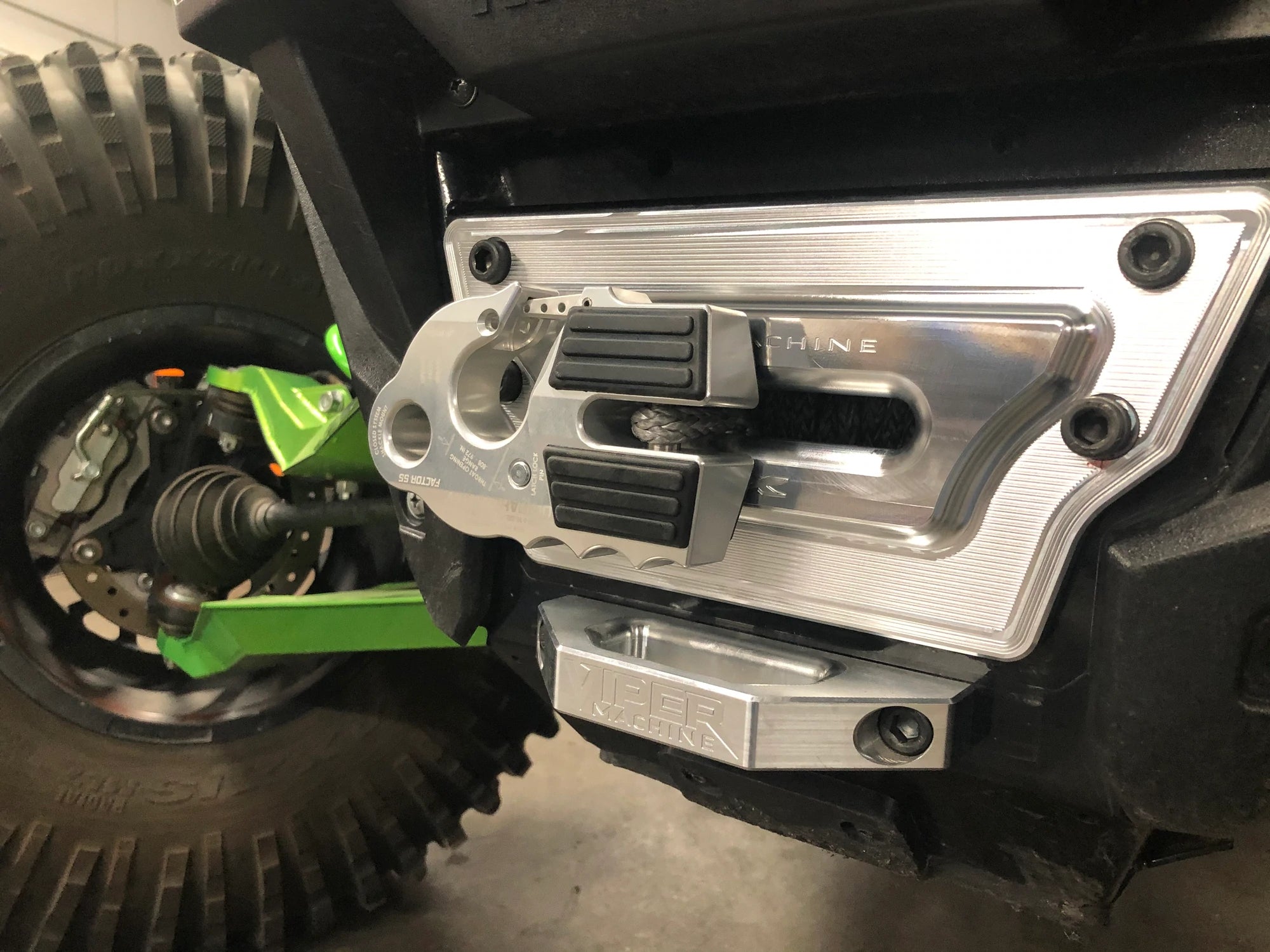 KRX 1000 Billet Winch Plate with Integrated Rope Hawse - G Life UTV Shop Parts