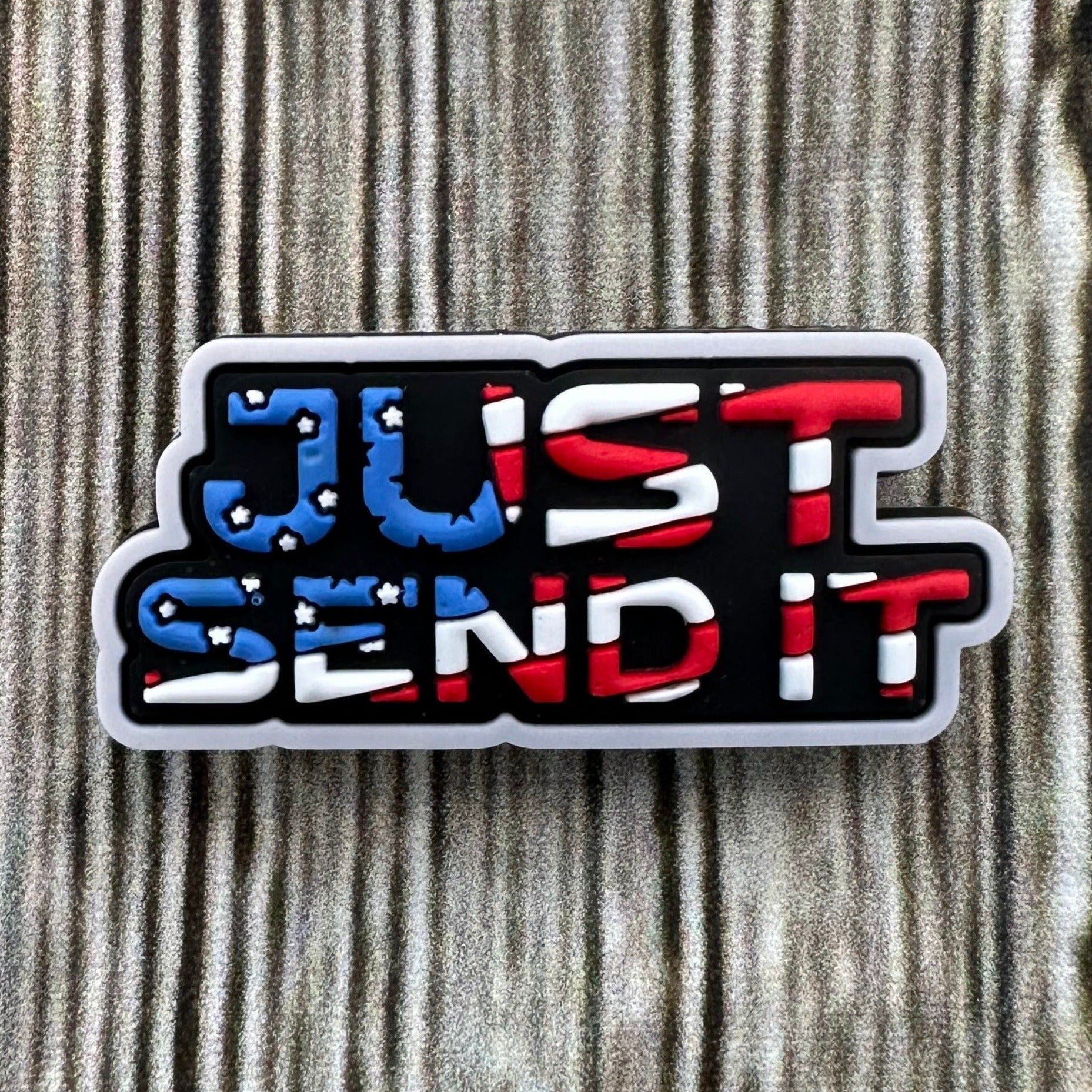 Croc Charms - Just send it (red,white,&blue) - Jibbitz