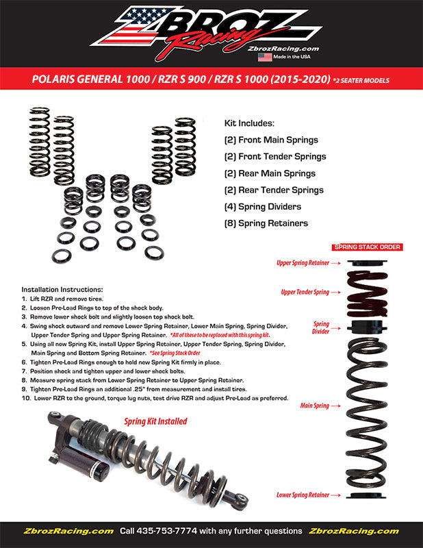 Polaris General 1000 Spring Kit
