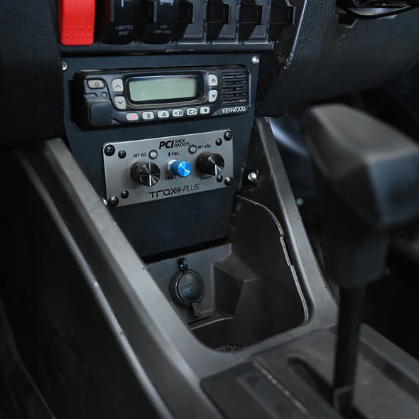 RZR Pro Series Vertical Radio and Intercom Bracket Installed