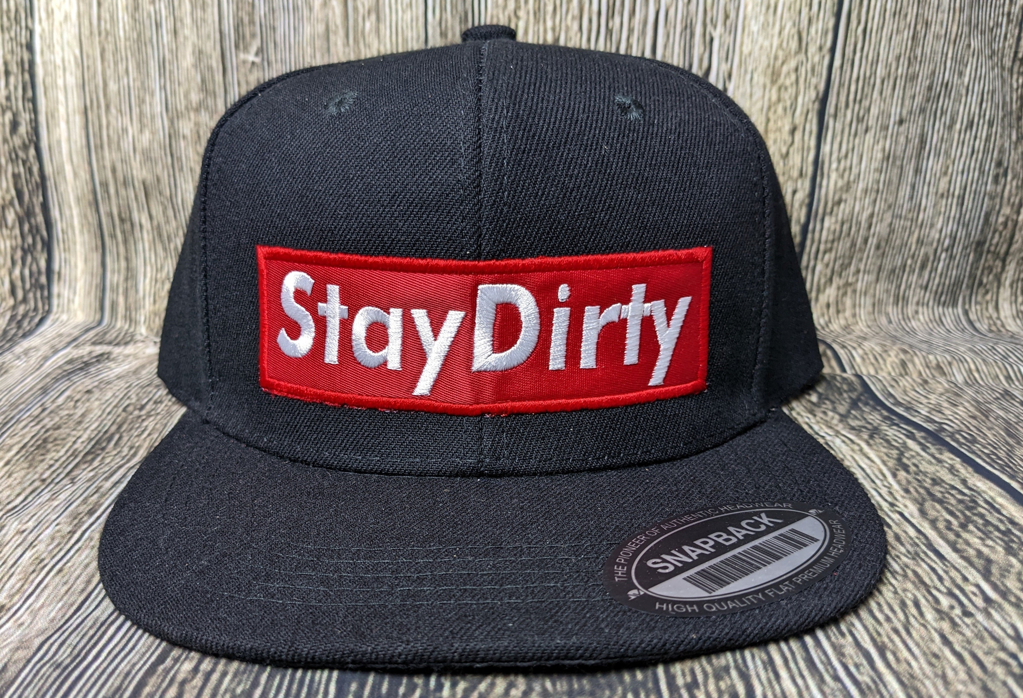 Stay Dirty - Black/Red Snapback Hat