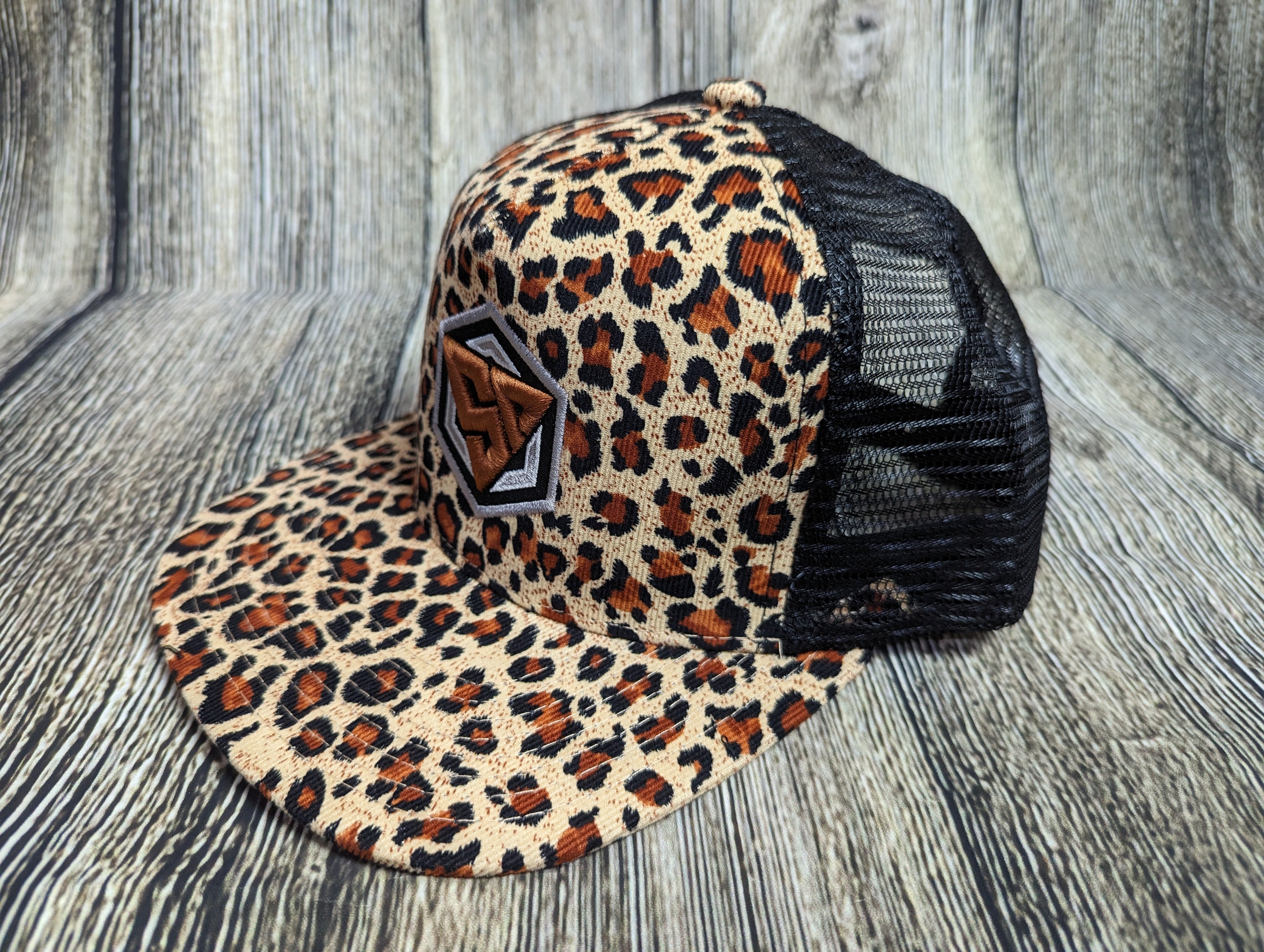 SD Logo - Leopard Print Snapback Hat V1