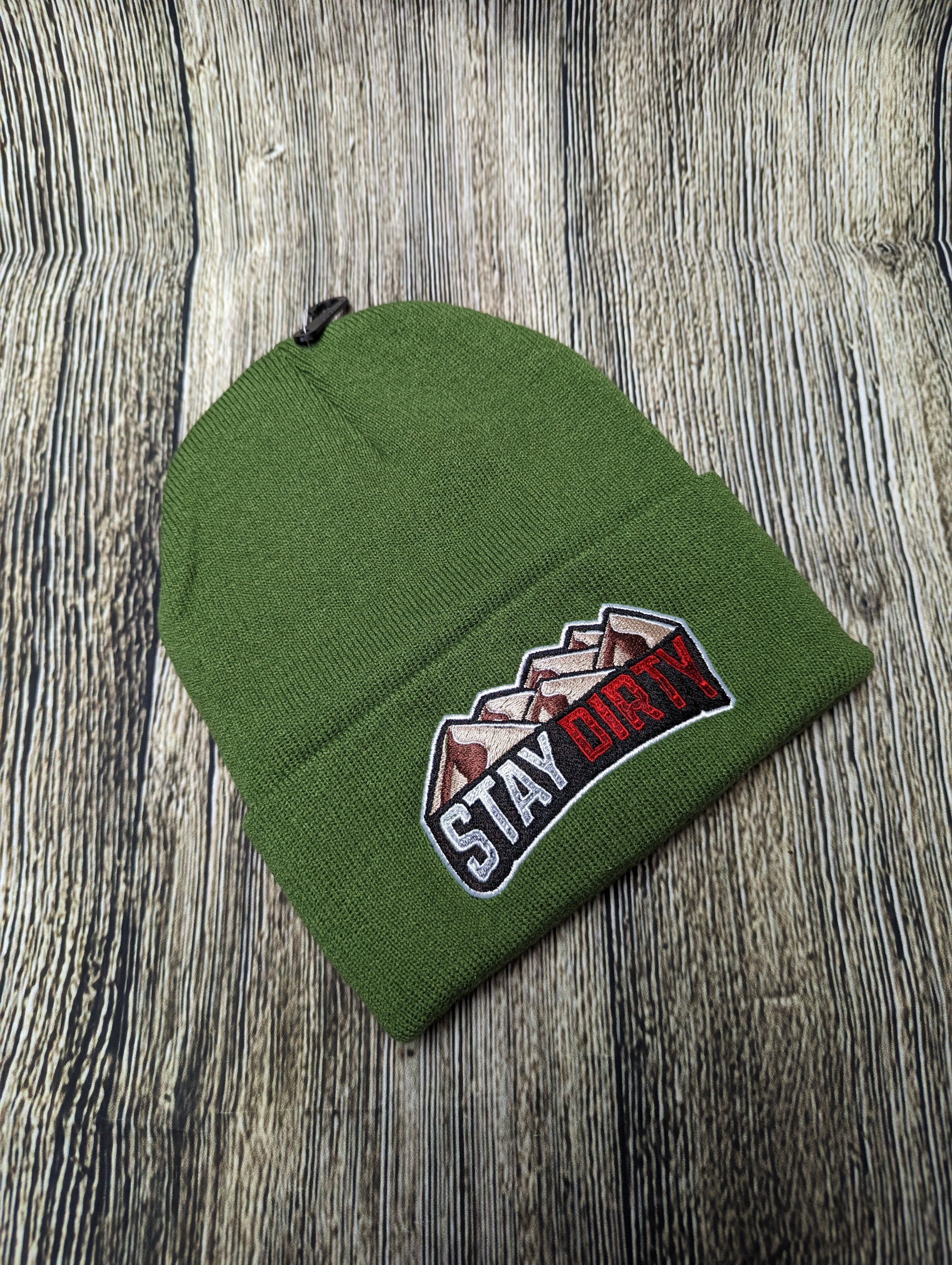 Stay Dirty Beanie Olive Green