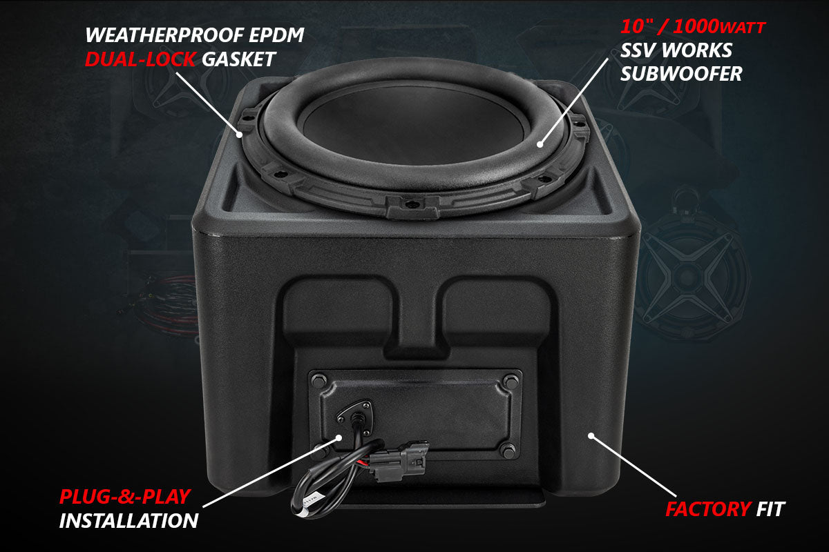 2018-2022 Polaris Ranger XP1000 10in Subwoofer for Ride-Command