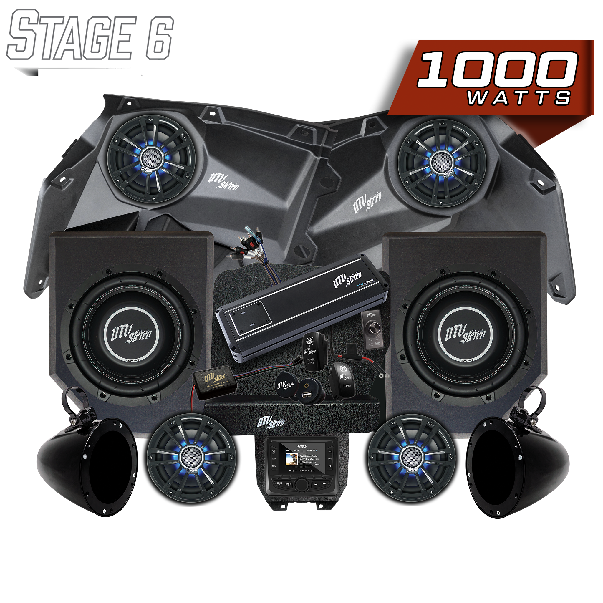 Can-Am® X3 Signature Series Stage 6 Stereo Kit |  UTVS-X3-S6-S
