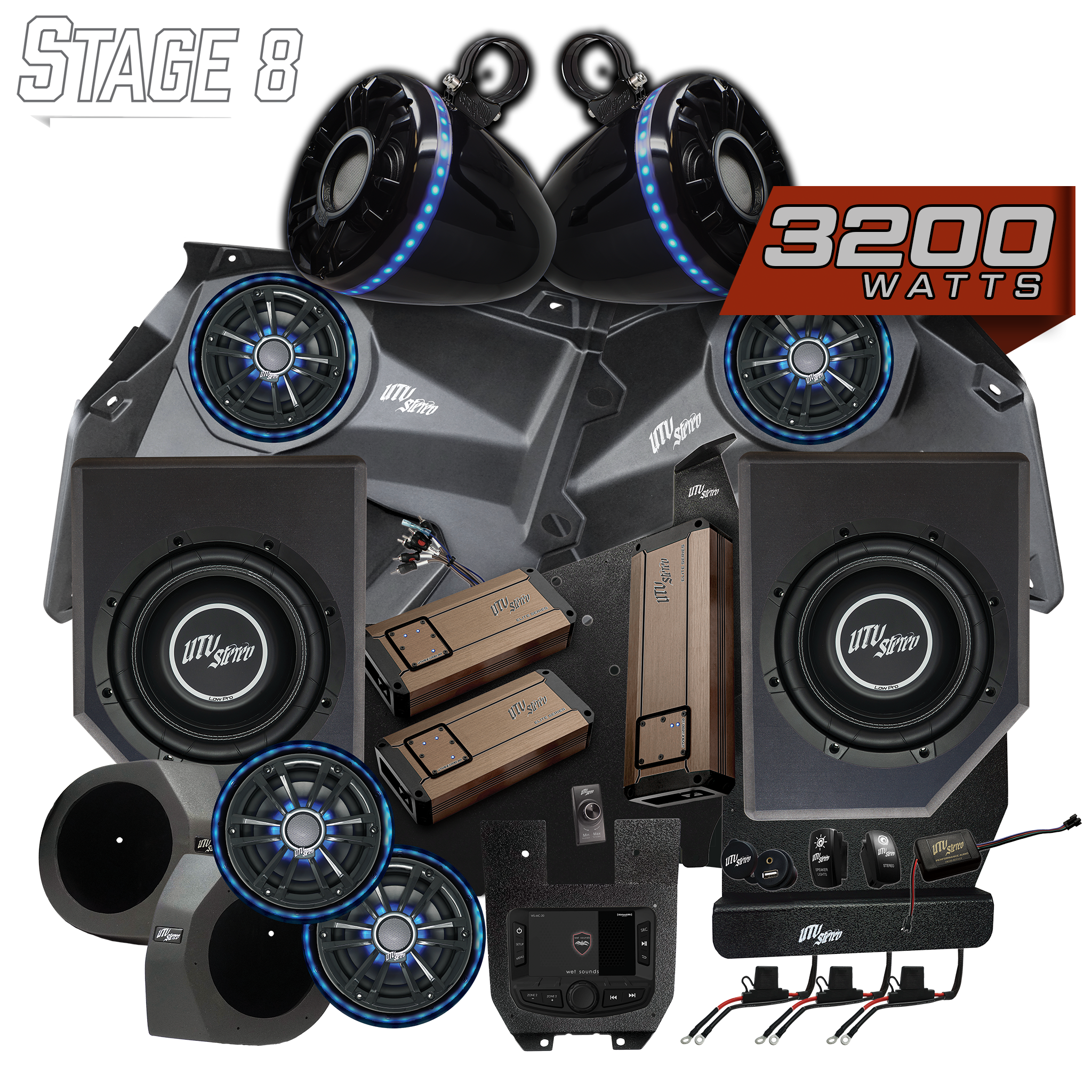 Can-Am® X3 Elite Series Stage 8 Stereo Kit | UTVS-X3-S8-E