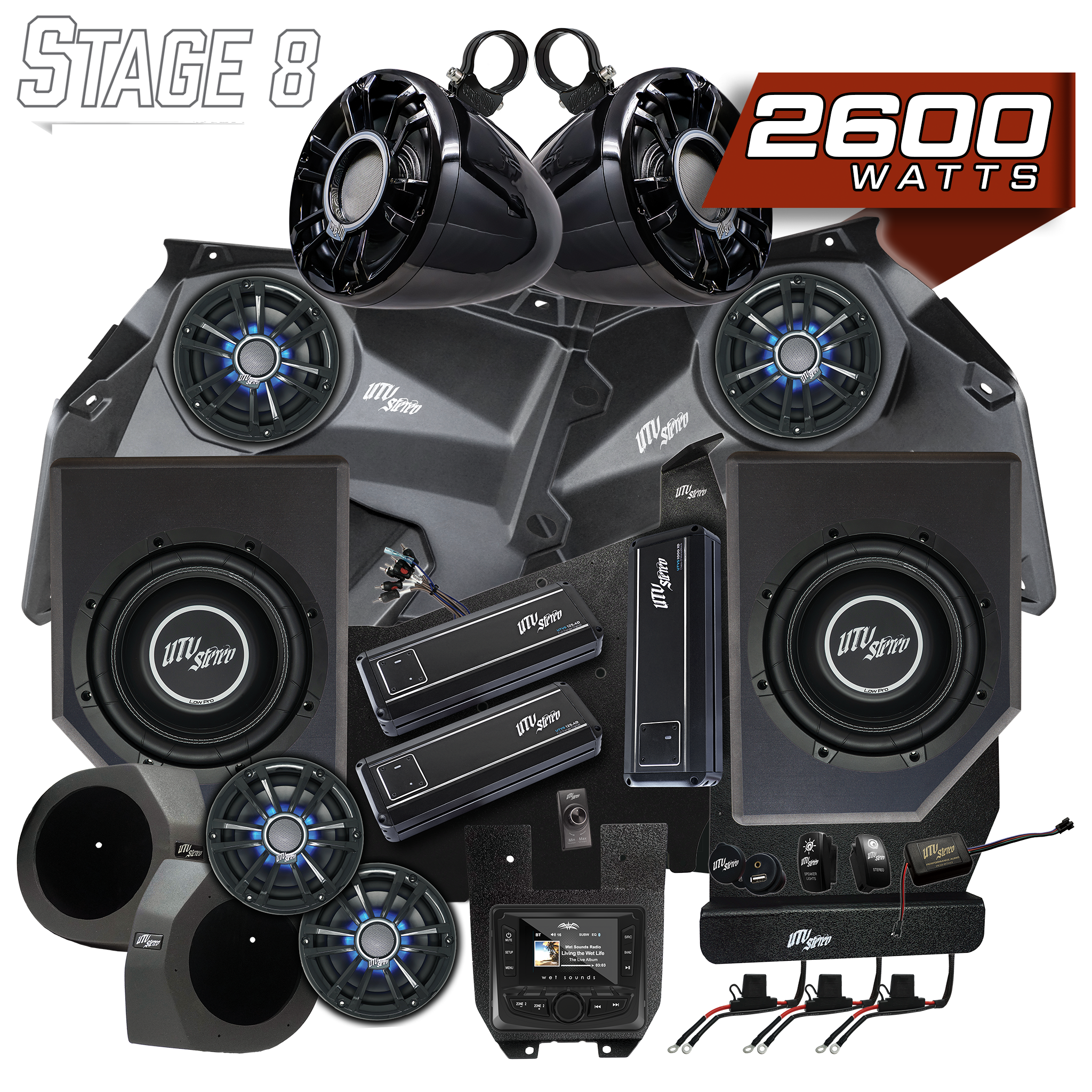 Can-Am® X3 Signature Series Stage 8 Stereo Kit | UTVS-X3-S8-S