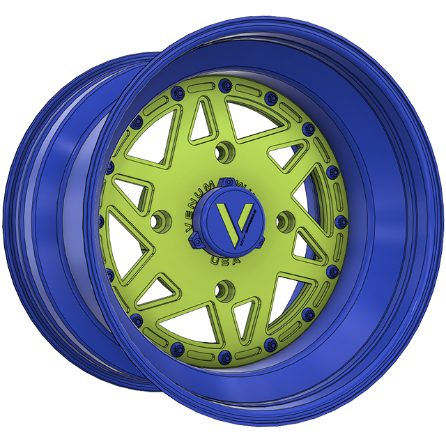 V-1 UTV Wheels Billet Aluminum Lightweight For Can Am RZR YXZ