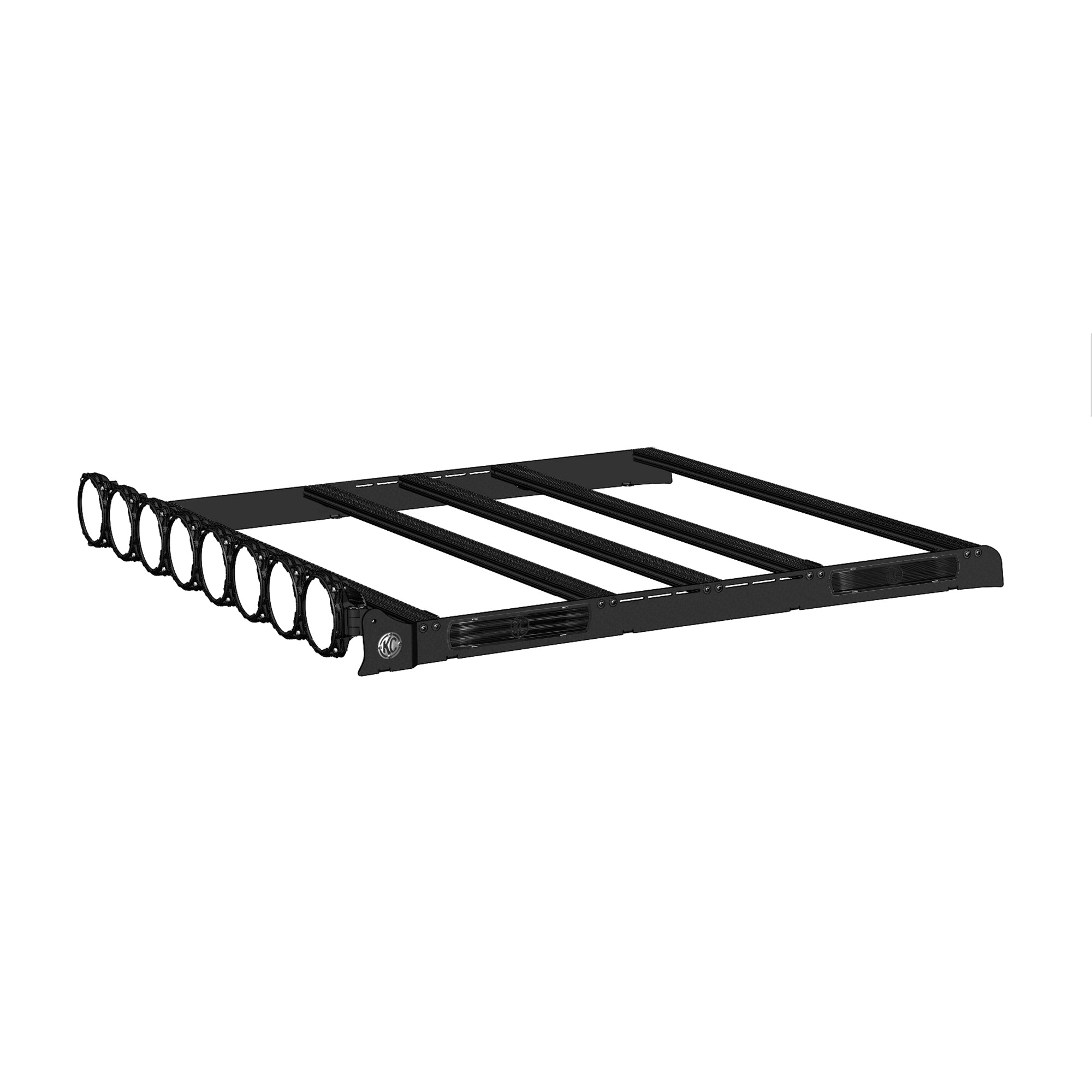 M-RACK KIT - 50" Pro6 Light Bar Roof Rack - Side Blackout Plates - for 07-18 Jeep JK Unlimited - #92144