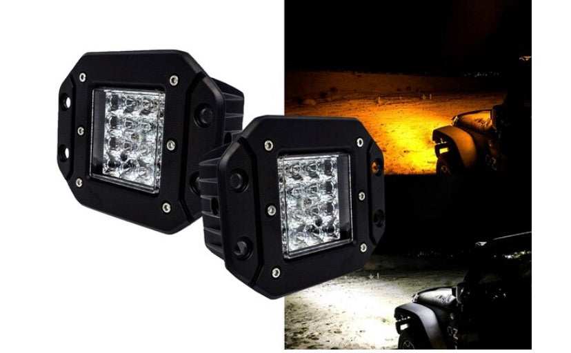 Dual Color Flush Mount LED Pod Amber & White