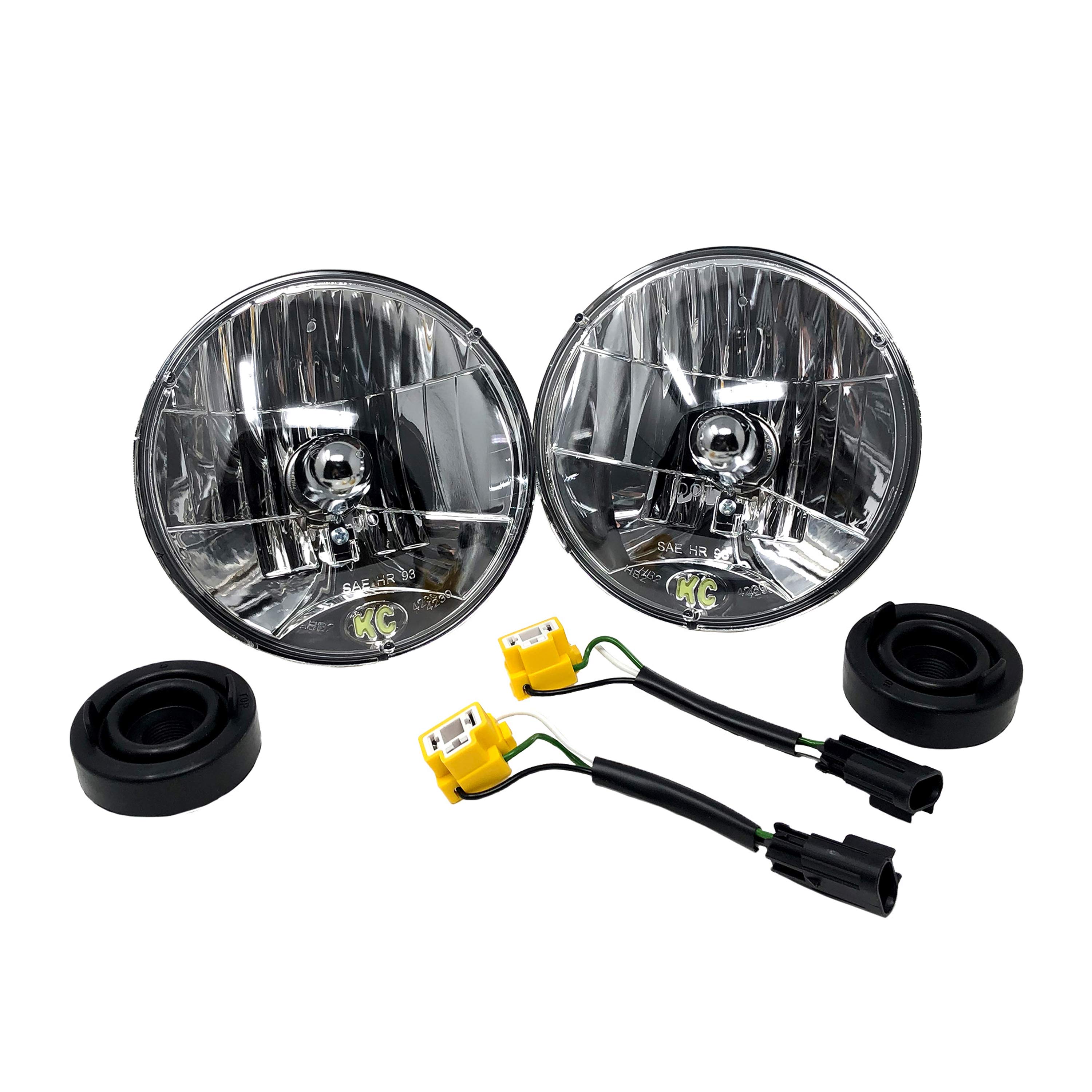 7" Headlight - H4 Halogen - 2-Lights - 55W / 60W DOT Headlight - for 07-18 Jeep JK - #42302