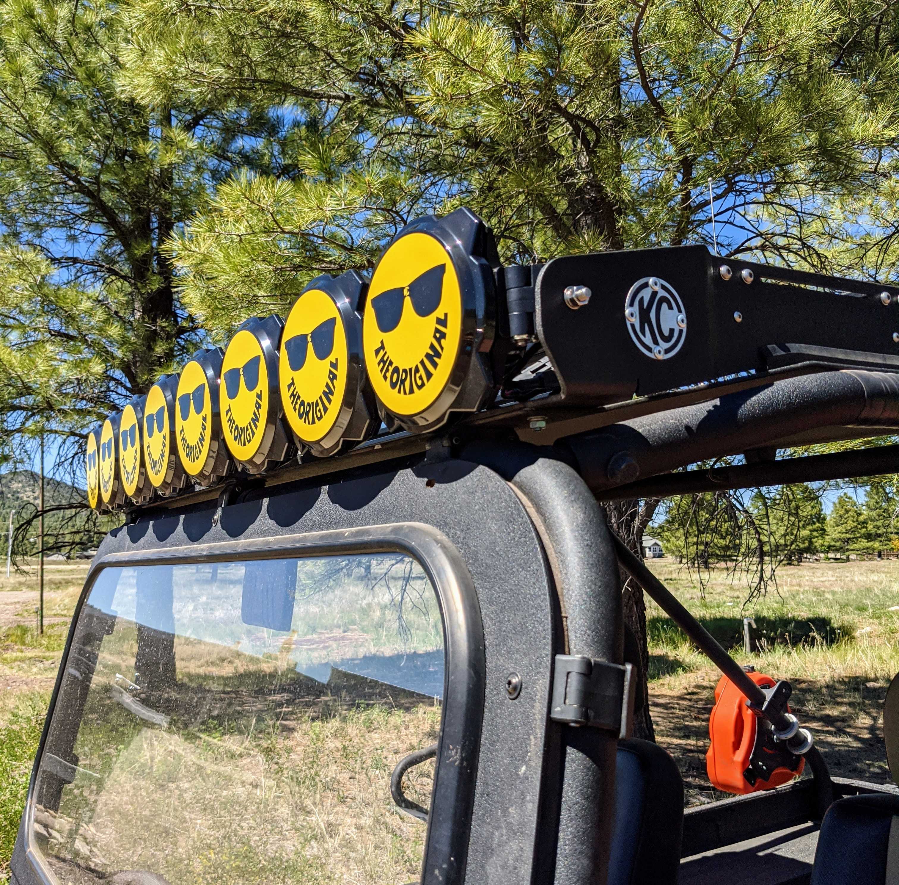 6" Pro6 Gravity® Light cover - Smiley Face Yellow / Black KC Logo - #5114